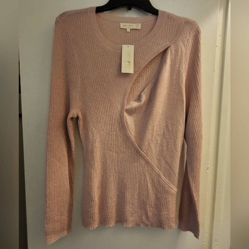 NWT SRVxFTF Pink Shimmer Sweater